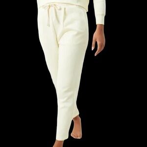 UpWest Women's Ultra Soft Yellow Cream Pleated Fleece Pants size XL